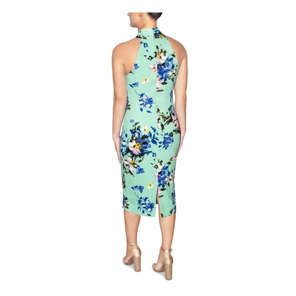 RACHEL RACHEL ROY Womens Light Blue Crossover Slit Back Sleeveless Midi Dress S - Picture 2 of 2